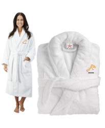 Deluxe Terry cotton with Hand with ring CUSTOM TEXT Embroidery bathrobe Deluxe Terry cotton with Hand with ring CUSTOM TEXT Embroidery bathrobe